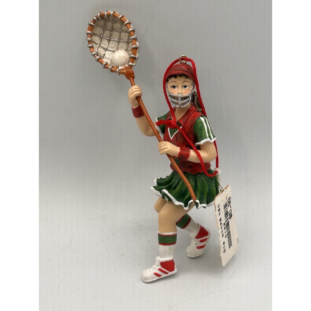 Vintage Kurt S.‎ Adler Lacrosse Player Resin Ornament Christmas Decoration